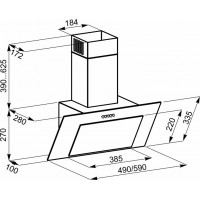 витяжка Eleyus VERTICAL 700 60 WH