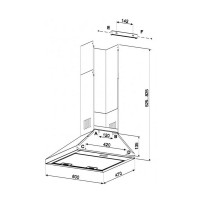 витяжка JANTAR KBT 650 LED 60 BL